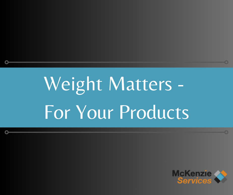 Weight Matters - For Your Products, Amazon Oregon Prep Center