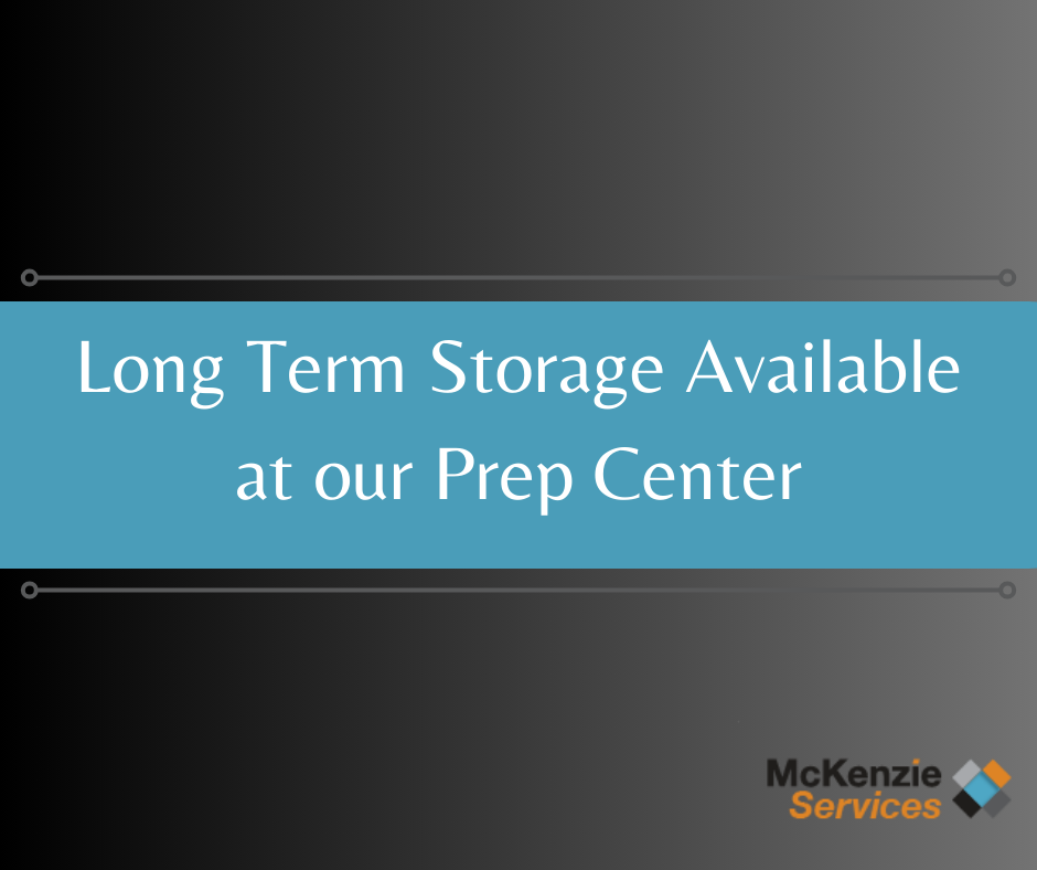 Long Term Storage Available at our Prep Center, Amazon Oregon Prep Center
