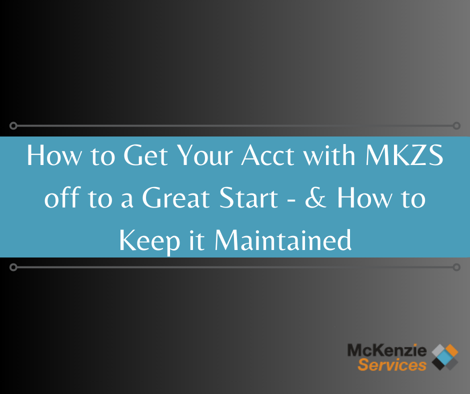 How to Get Your Acct with MKZS off to a Great Start - & How to Keep it Maintained, Amazon FBA Oregon Prep Center