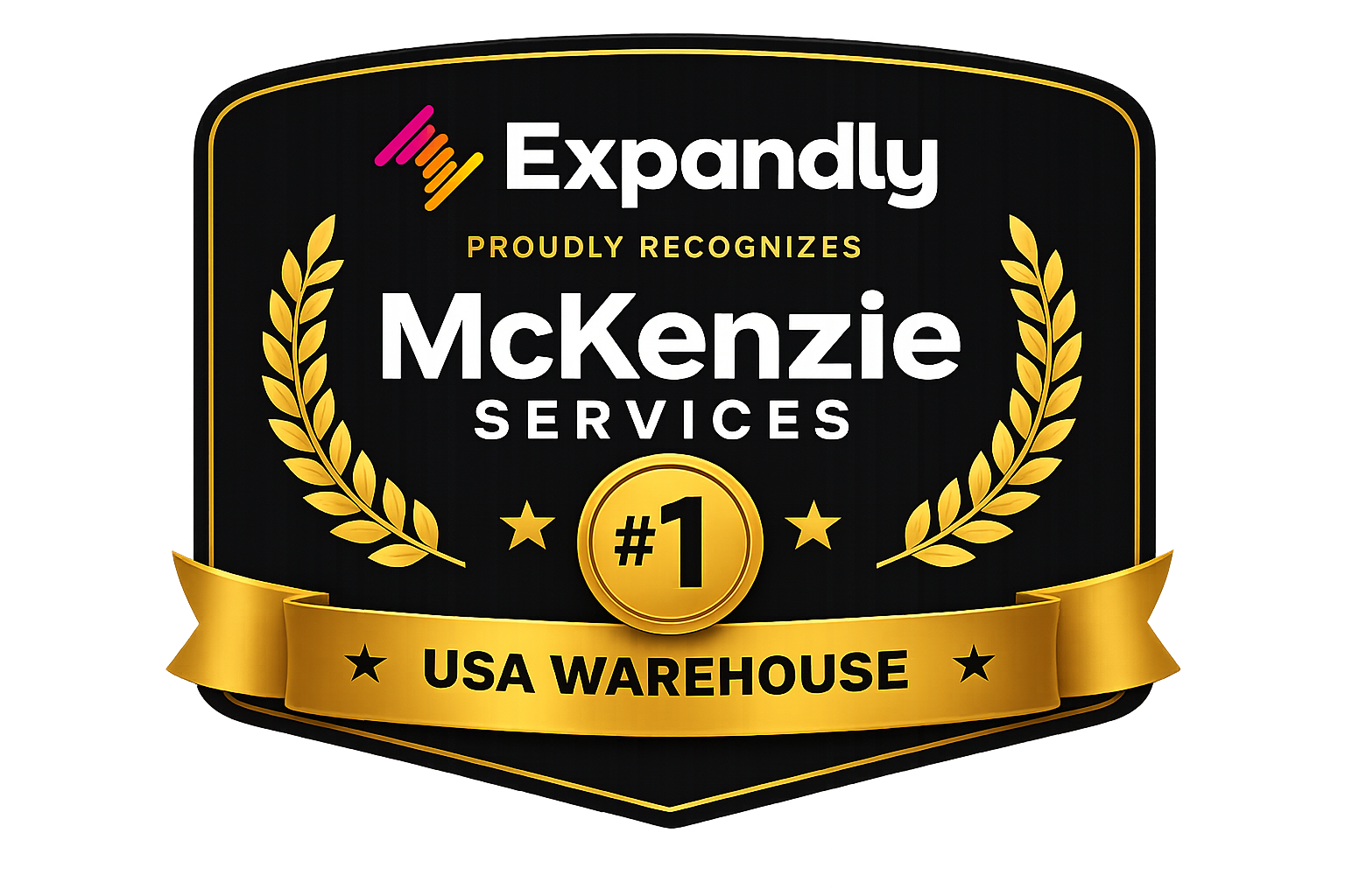 Expandly.com's award for McKenzie Services, #1 USA Warehouse